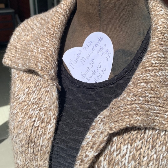 Talbots variegated weave long line open front cardigan. Pockets and high… - Picture 4 of 10